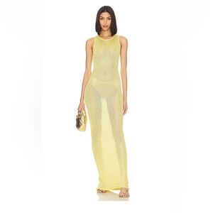 Asta Resort - Natalia Chartreuse Sequin Dress